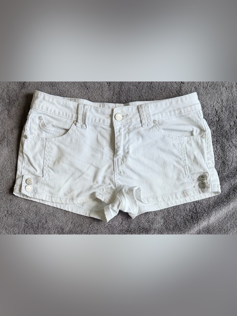 Jou Jou White Denim Short Shorts